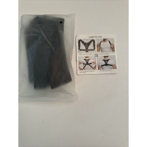 Black Posture Corrector Unisex Support Brace Size S NEW - Picture 1 of 1